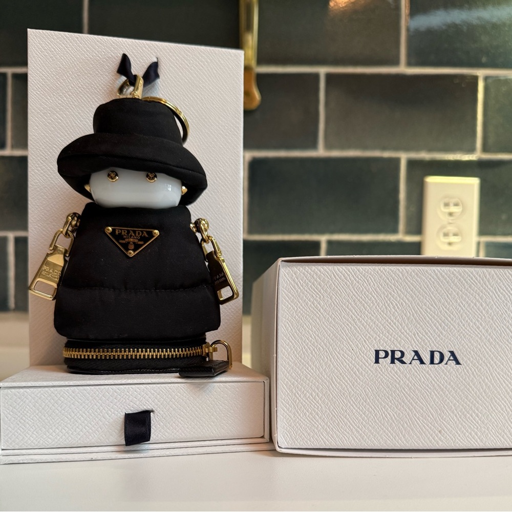 Prada Black and Gold Robot Keychain Collectors piece NEW.